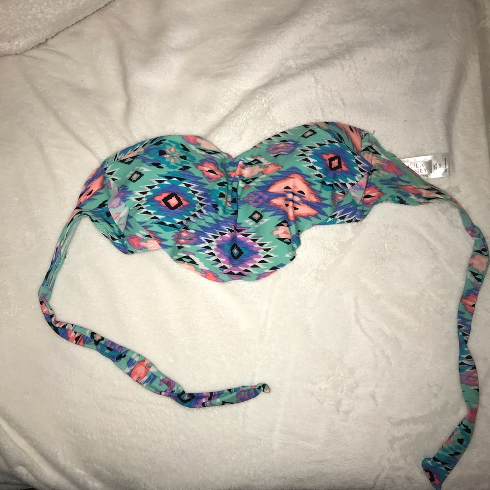Aztec print bathing suit top